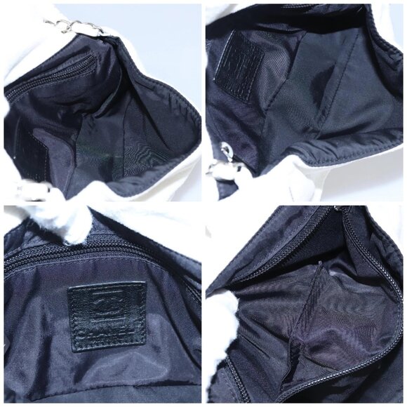 CHANEL Chain Shoulder Bag pile White CC Auth EC613 - Picture 15 of 16